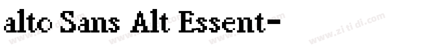 alto Sans Alt Essent字体转换